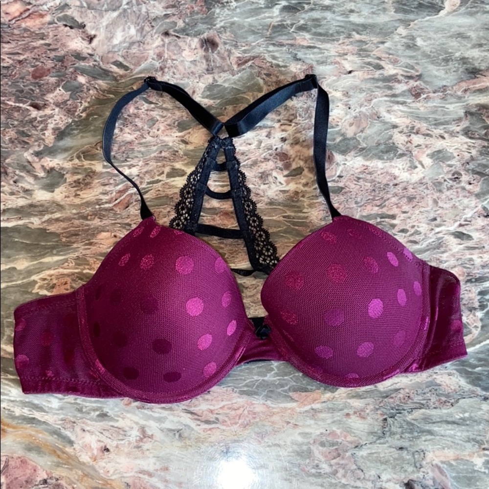 Purple/maroon colored Bra